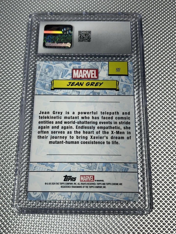 Jean Grey 2024 Topps Cromo Marvel Zafiro Edición #27 Verde/99 Foto 2 de 2