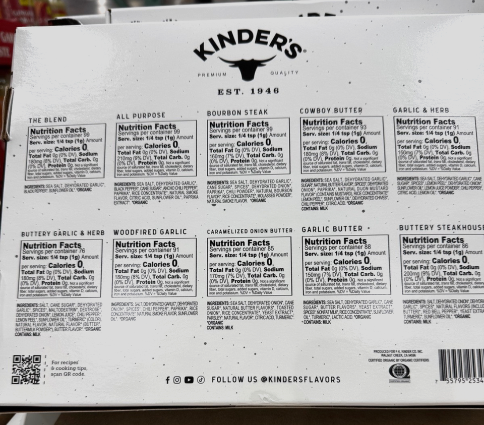 Kinder Rack Costco Kinder’s The Flavor Rack Signature Seasoning Gift Set 12 Bottles ...