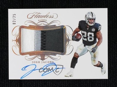 2019 Panini Flawless Rookie 2/25 Josh Jacobs #RPA-JJ RPA Patch Auto RC 0xu5