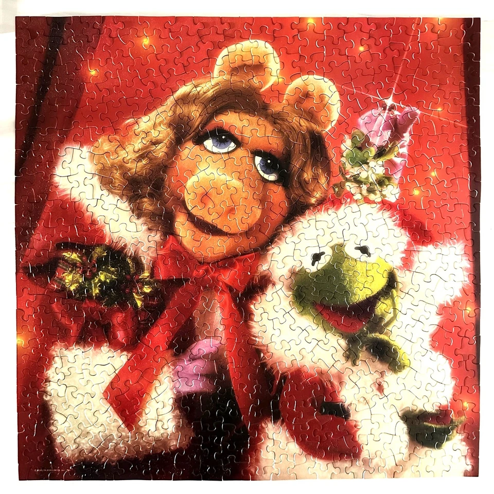 Springbok Feliz Muérdago Tiempo Navidad Puzzle Miss Piggy Kermit Completo 1981 Foto 3 de 4