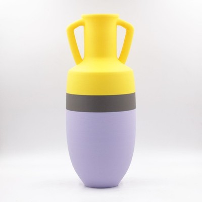 Copal Moderne Designer 3D-Druck Vase XL 40 cm ''Anses Tric'' - Tricolore NP 200  