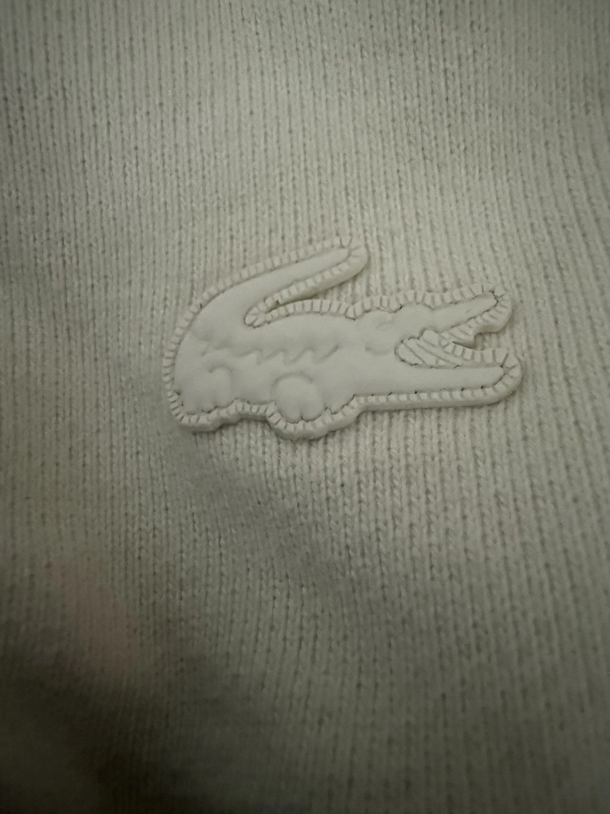 OFF WHITE Felpa Lacoste Live Monogram Unisex Taglia Large Wimbledon Off White