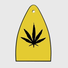 GUITAR TRUSS ROD COVER Engraved Etch Paul Reed Smith PRS USA POT LEAF 420 YELLOW