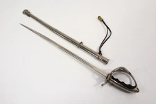 Vintage Miniature Cavalry Saber Sword Letter Opener with Scabbard Sheath