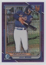 2024 Bowman Chrome Prospects Mega Box Purple Mojo Refractor Jensy Rivas 1c47