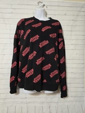 Adult Netflix Stranger Things Black Graphic Sweatshirt, Size L