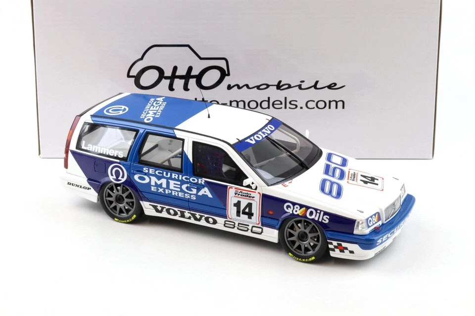 Otto 1994 Volvo 850 Sport Wagon BTCC branco e azul 1:18 OT482 - Imagem 2 de 4