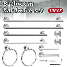 23.6Inch 10-Piece Bathroom Hardware Set Towel Bar Towel Ring Wall Hooks Kit