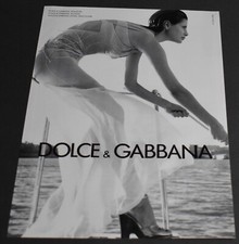 1997 Print Ad Dolce & Gabbana Heels Tight Dress Boat Lady Beauty Clothing Style