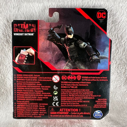 DC The Batman 4' FIGURA Traje de alas Spin Master Juguete con 3 accesorios y tarjeta de misterio - Imagen 8 de 11