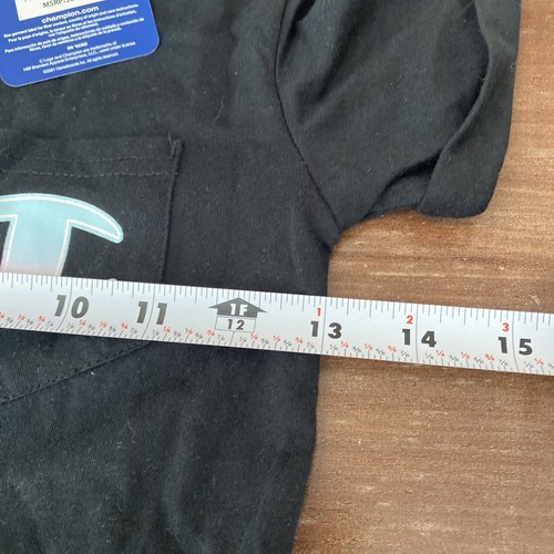 Champion girls size 5 black short sleeve shirt dress with pockets new spellout - Picture 6 of 10