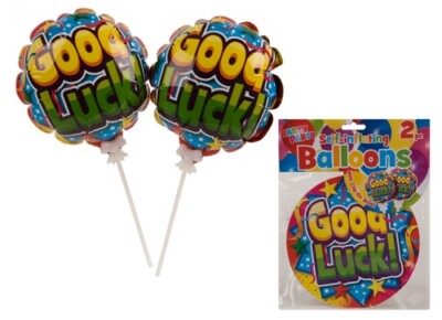 Good Luck Luftballons am Stock, selbstaufblasbar