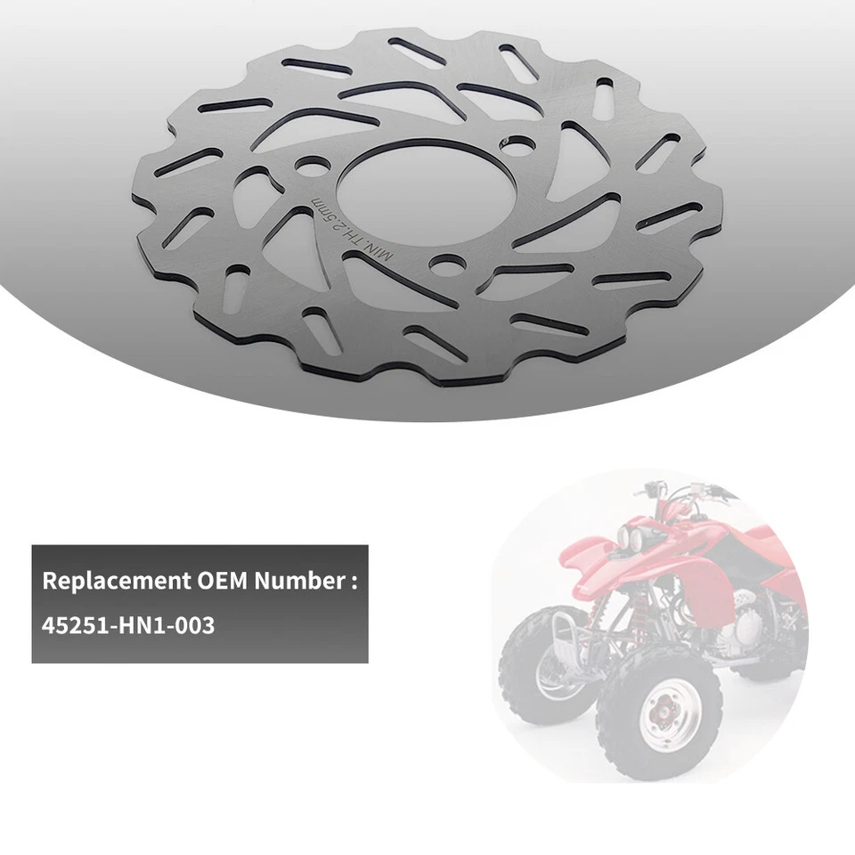 Rotores de freio dianteiro para Honda Fourtrax Sportrax TRX 250 300 400 EX 99-08 TRX250R - Imagem 4 de 4