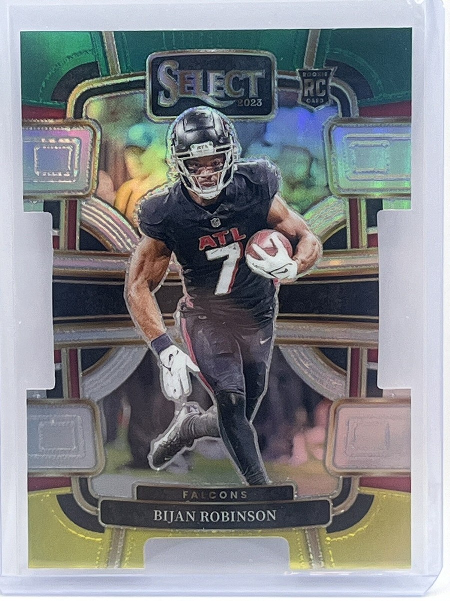 2023 Select BIJAN ROBINSON Rookie #4 Green/Yellow Prizm Die Cut