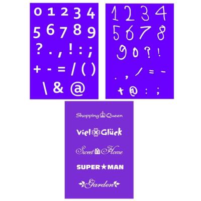 Siebdruck Schablone Buchstaben Zahlen, zum Auftragen von Farbe, Rayher