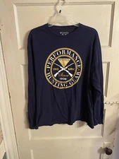 Columbia Performance Hunting Gear Navy Blue Long Sleeve Logo Men's T-Shirt