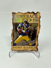 1997 Fleer Football Tony Banks Comeback Kids Die-Cut Card #9