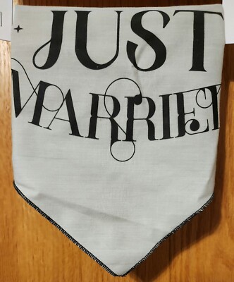 Top Paw Reversible Dog Wedding Bandana Engaged/Just Married Dog Size S/M - NWT