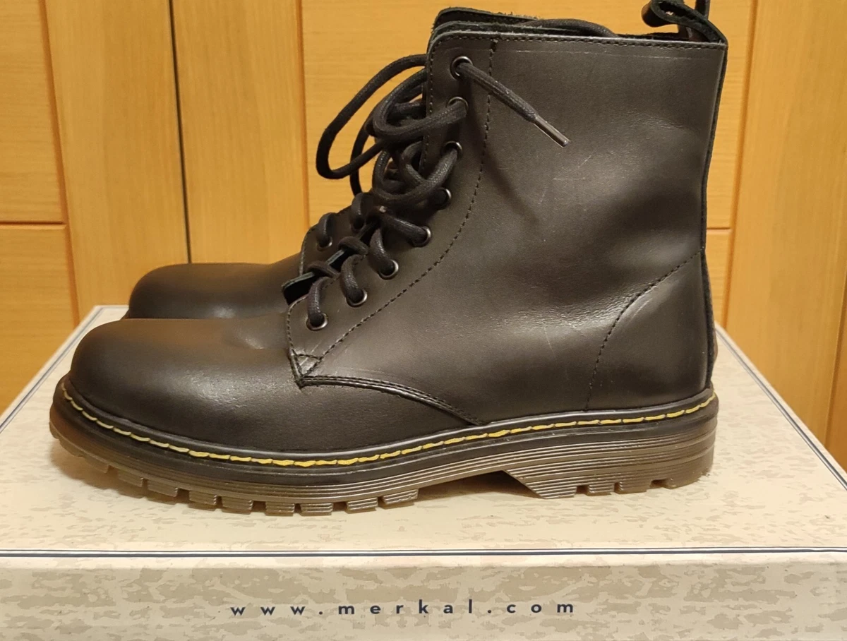 BOTAS MILITAR tipo Dr Martens PIEL COLOR NEGRO MERKAL TALLA 42