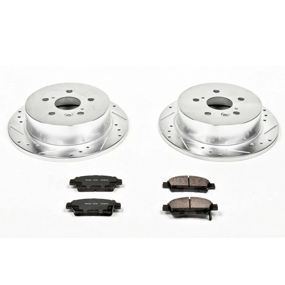 Kit de 5 tacos y discos de freno traseros Powerstop K5498 para Toyota Sienna 2004-2010 Foto 3 de 3
