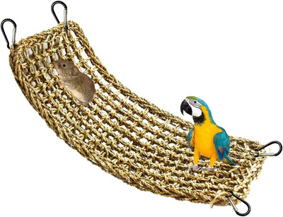 19.7 X 7.87 Bird Seagrass Mat Natural Seagrass Woven Net Rat Cage Accessories Bi
