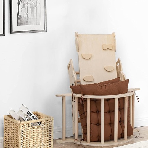 3-Piece Wooden Pikler Triangle Set with Slide and Arch for Kids Aged 1-4 Years - Picture 9 of 10