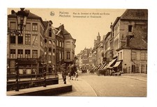 CPA - BELGIQUE - MALINES - Rue du Serment et Marché aux grains - animée - vierge