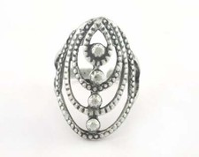 Adjustable Ring Antique Silver Plated brass 18mm 8US inner size Adjustable 3337