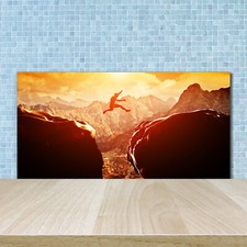 Tulup Kitchen Glass Splashback 100x50 Jump over the precipice