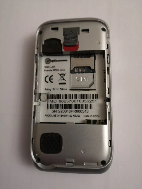 Amplicomms PowerTel M7500i Senioren-Klapp-Handy schwarz - Bild 2 von 2