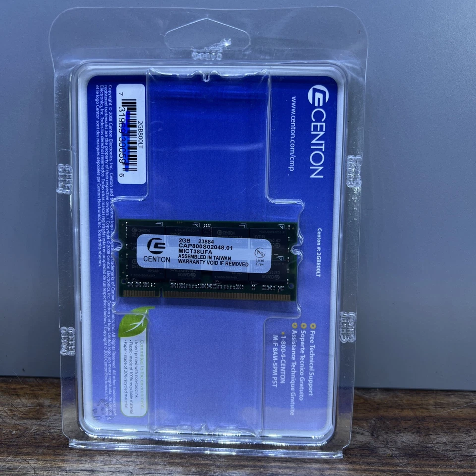 2GB DDR2 Laptop Memory Centon DDR2-667/533/400 New Sealed - Image 2 of 2