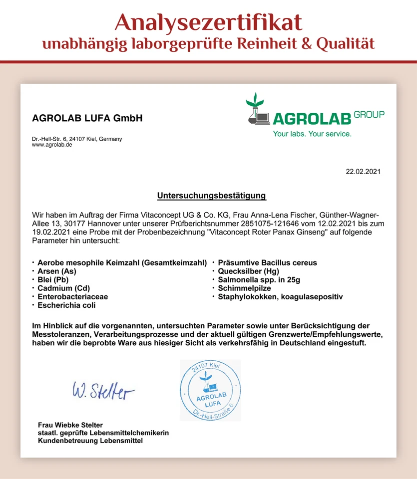 Roter Panax Ginseng Extrakt 600 mg pro Kapsel I 120 vegane Kapseln I Hochdosiert - Bild 2 von 4