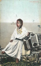 Egyptian bedouin girl vintage postcard