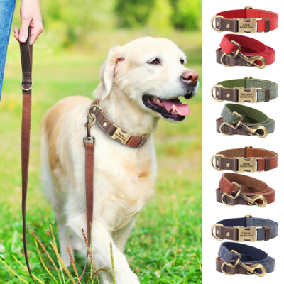 Pet Supplies Personalized Leather Dog Collars And Leashes Soft