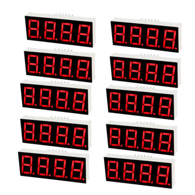 10 Stück 12Pin 4 Bit 7 Segment 1.98 x 0.75 x 0.31zoll 0.55'' Rot LED Anzeige Rohr