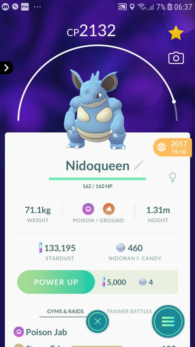 Nidoqueen ( Female Nidoran Evolution ) Pokemon Trade Go | eBay