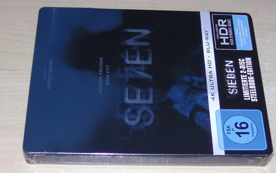 SIEBEN / SE7EN UNCUT LIMITIERTE STEELBOOK EDITION 4K BLU RAY + BLU RAY NEU &OVP - Bild 4 von 4