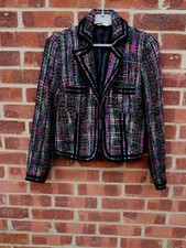 Etam Multicoloured Woolblend Jacket Uk 8 Fr 36 D 34