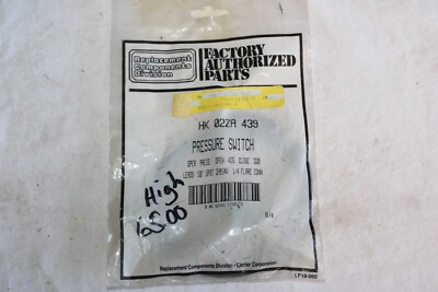 NEW Carrier #HK02ZA439 HK02ZA 439 Pressure Stat Switch