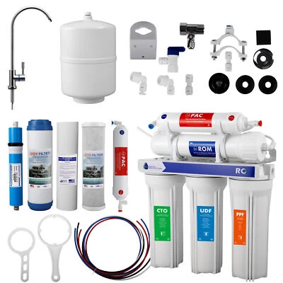 TAISHI 5 Stage Reverse Osmosis Water Filtration System Home Drinking Purifier 75 GPD