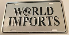 World Imports Dealership Booster License Plate Jacksonville Florida Dealer