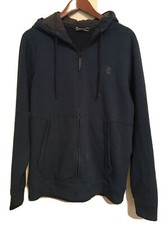 Under Armour Threadborne ColdGear Men Medium Fitted Hooded Full Zip Blue Jacket