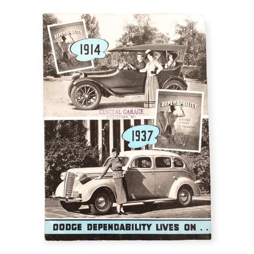 Dodge Dependability Lives On 1937 Car Dealership Book Central Garage Hagerstown