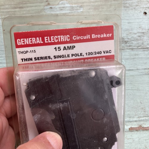 Pair of General Electric THQP-115 15A Breakers, Thin New Old Stock, See Photos - Picture 3 of 7