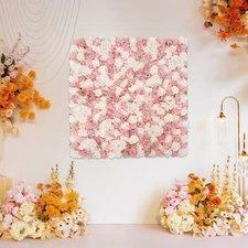Artificial Hanging Rose Pink Flowers Panel Wedding Wall Stage Decor US 1m X 1m