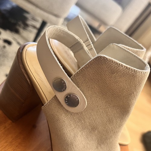 RAG & BONE Leigh Canvas City Sandal Beige Size 36 - Picture 13 of 13