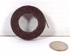VINTAGE BROWN WAXED LINEN CORD 25 YARDS 75 FT ROLL BEAD THREAD JEWELRY MACRAME