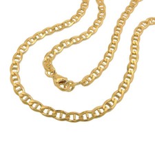 Echt Gold 333 Steg Panzer Hals Kette M&auml;nner 3,7 mm 50 55 60 Armkette 19 21 23 cm