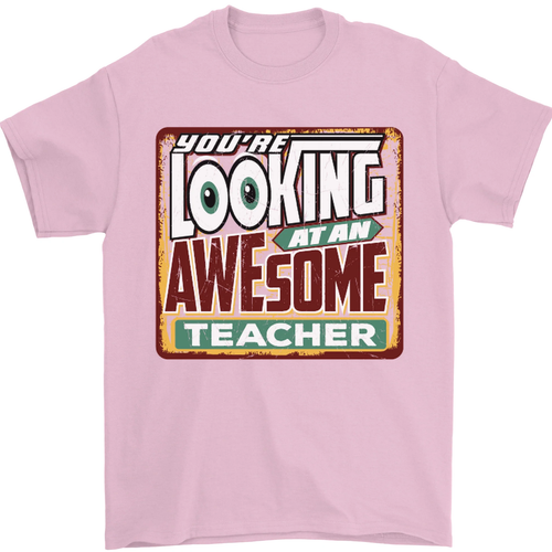 Youre Looking at an Awesome Teacher Mens T-Shirt 100% Cotton - Picture 62 of 102