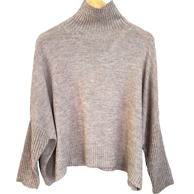 World Market Oatmeal Funnel Neck Sweater One Size Fits Most NWT